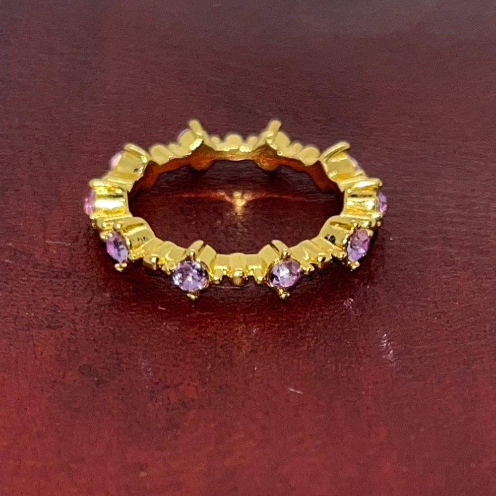 Gold and Purple Gemstone Ring